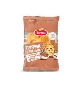 Пуфик слоёный с печенью и жареным лучком
