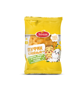 Пуфик слоёный с рисом, яйцом и зеленым лучком